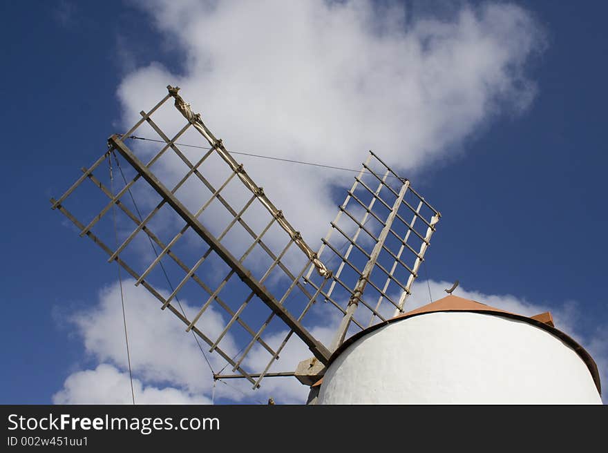 The sails of a windmill. The sails of a windmill