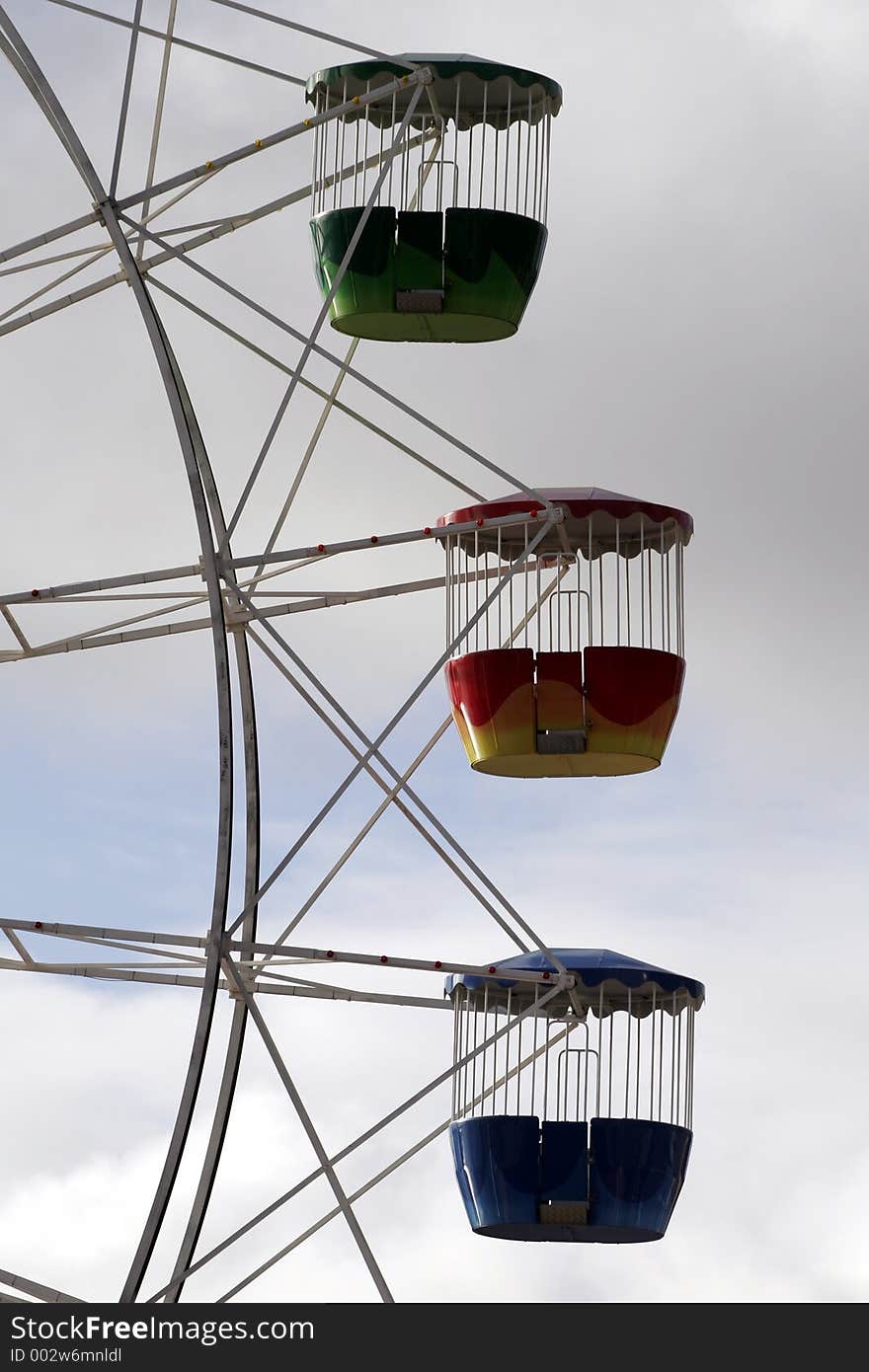 Three Ferris Wheel Cabins