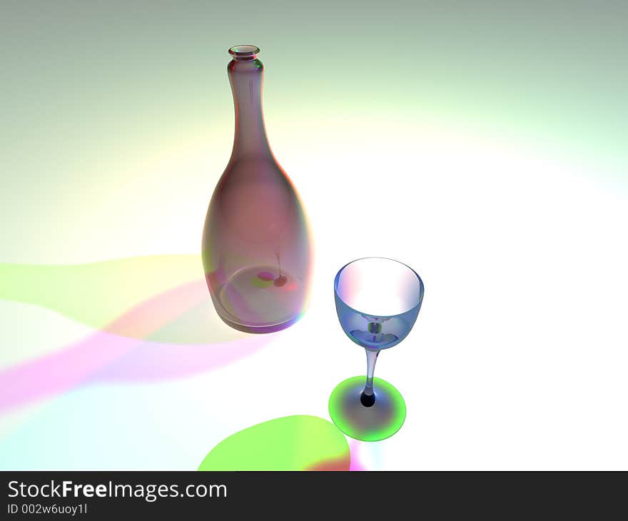 Strange colored still life. 3D rendered. Strange colored still life. 3D rendered.