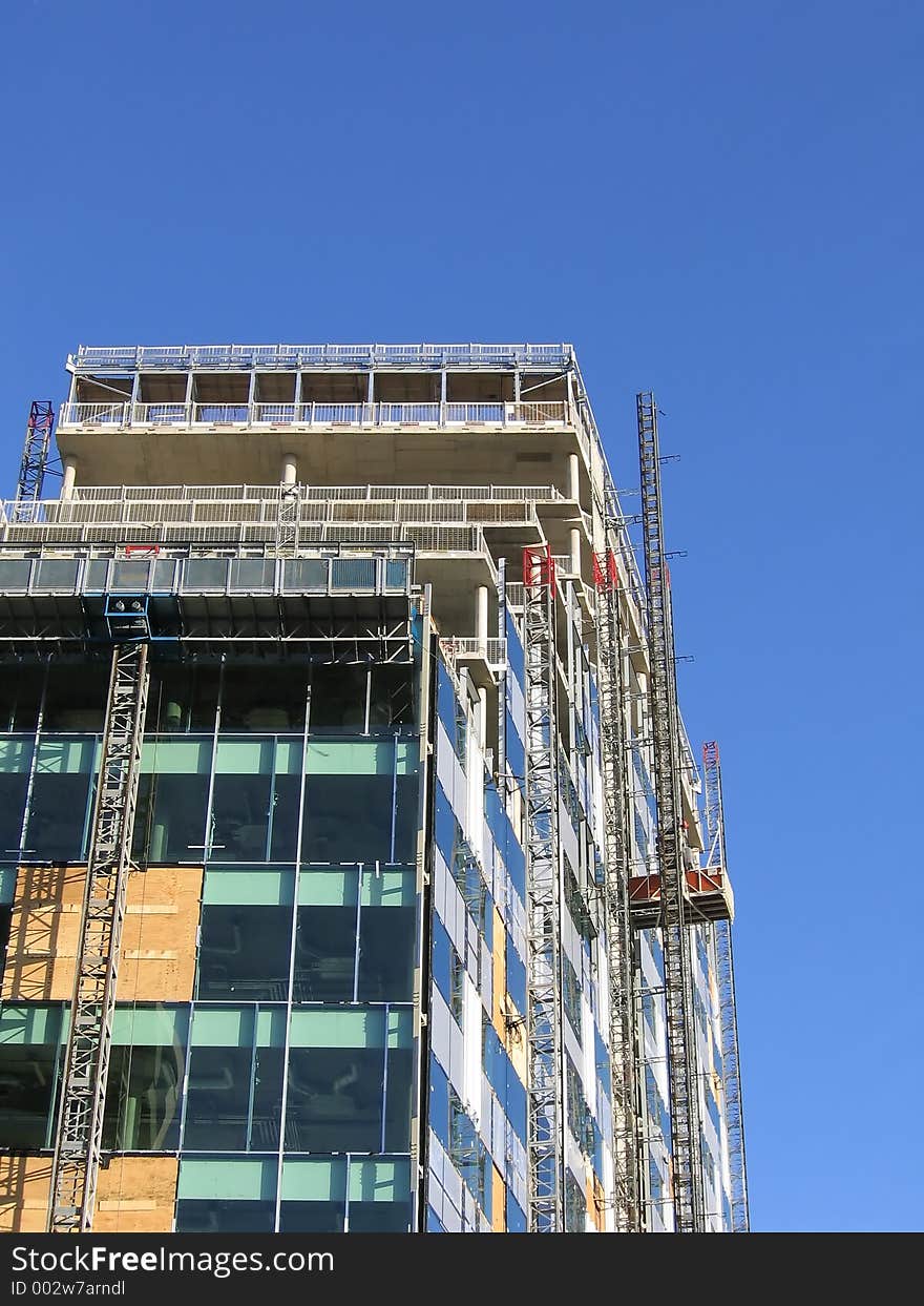 Construction of New Building in Liverpool England. Construction of New Building in Liverpool England