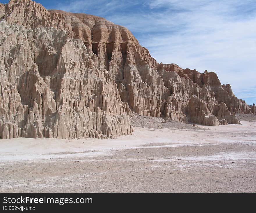 Cathedral Gorge State Park contains spectacular clay sediment formations formed by erosion. Cathedral Gorge State Park contains spectacular clay sediment formations formed by erosion.