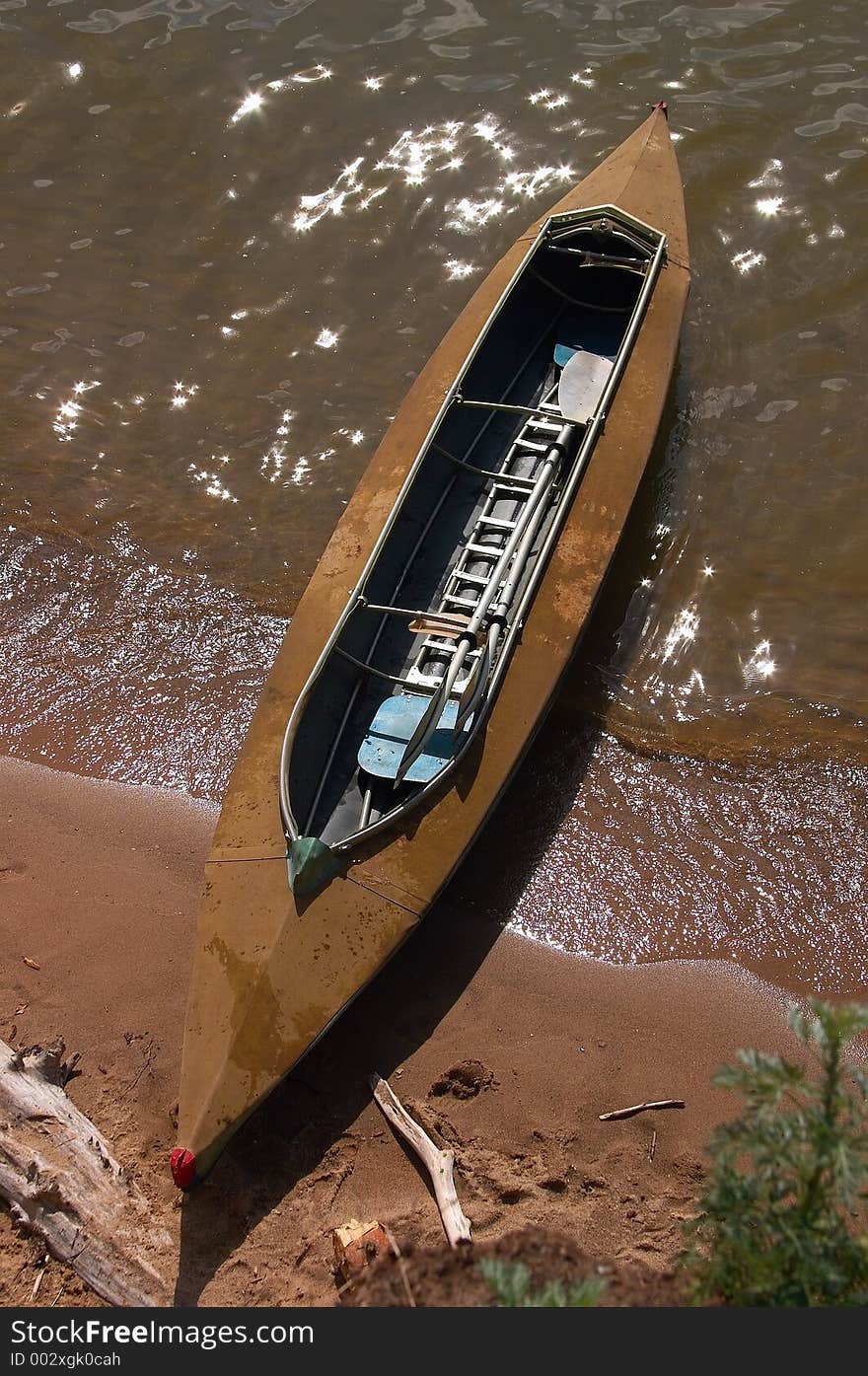 Kayak on the shore. Kayak on the shore