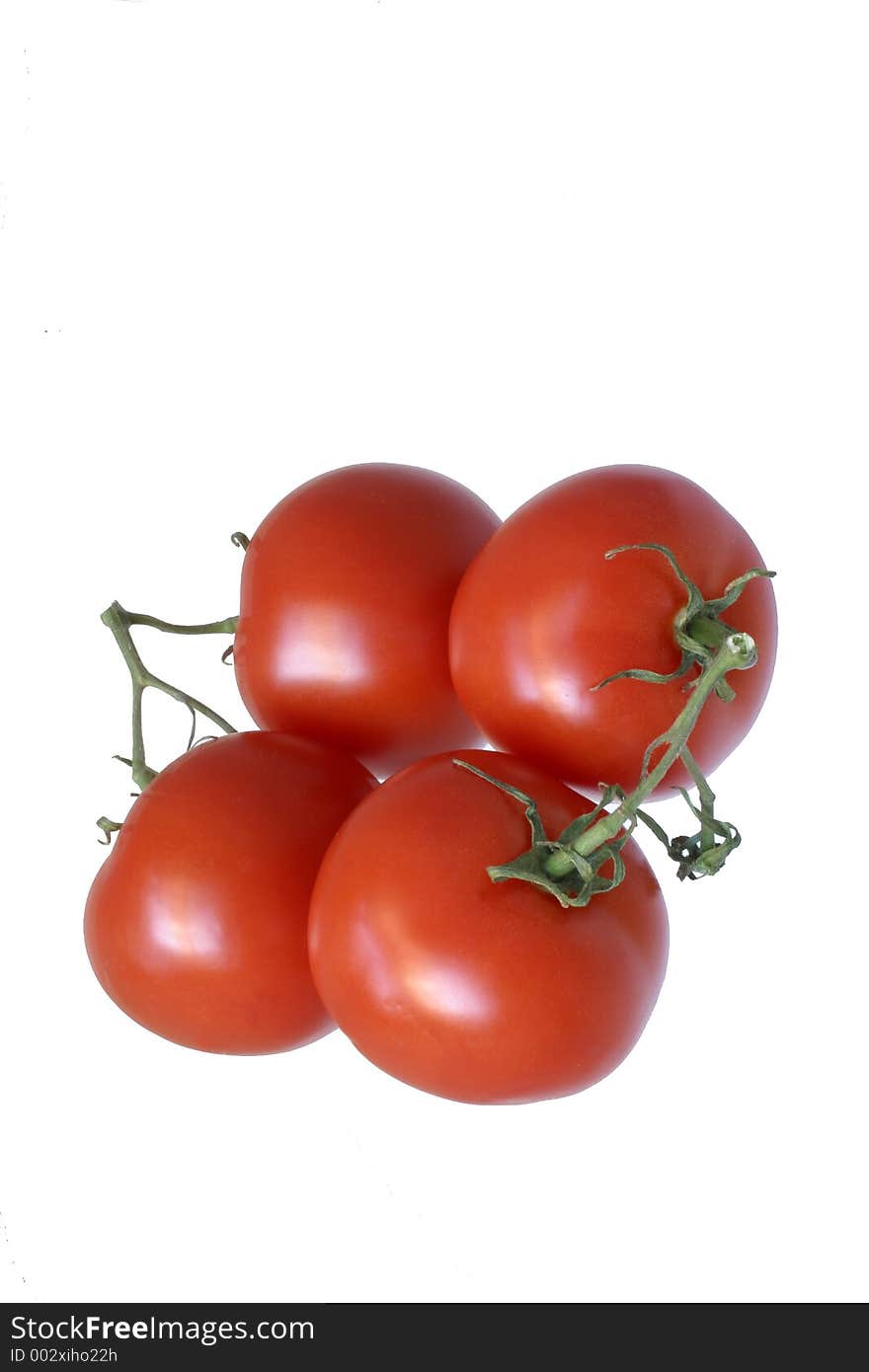 0674 Isolated red greenhouse tomatoes