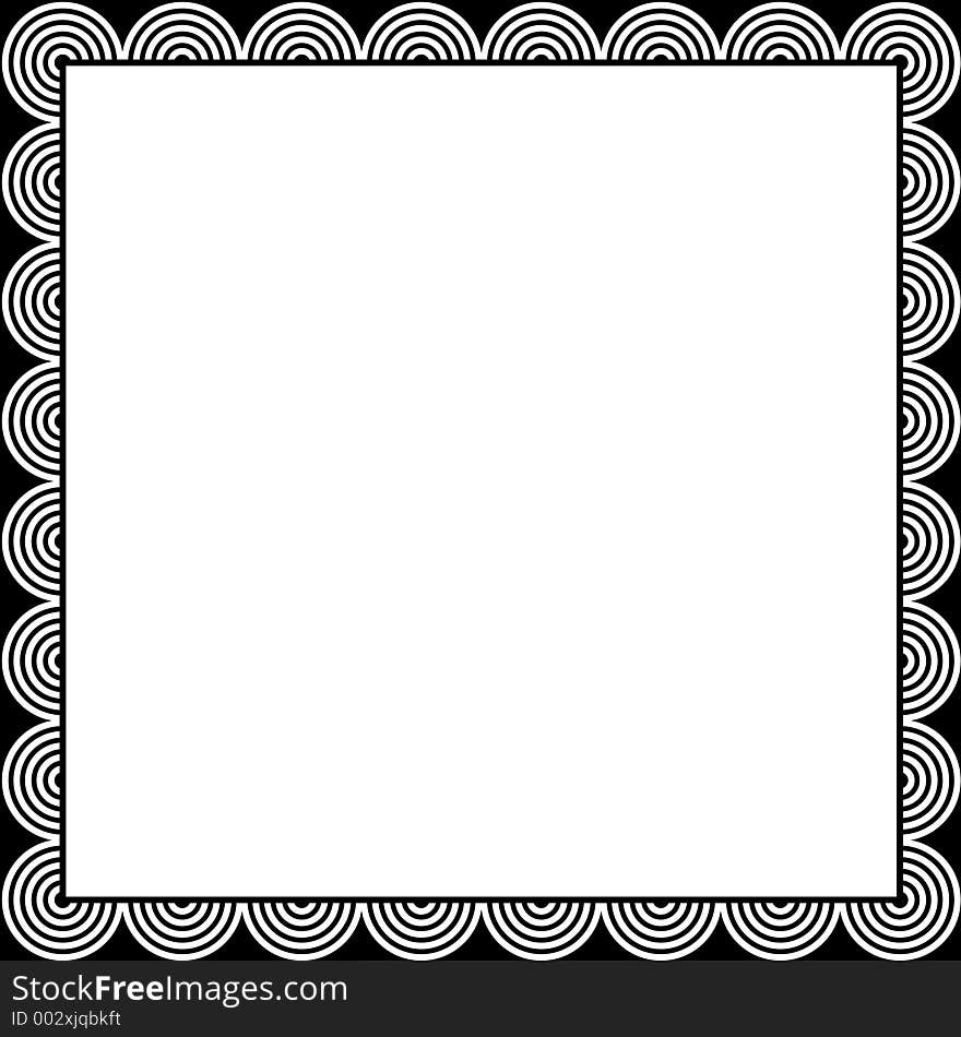 Black and white circle border - additional ai and eps format available on request