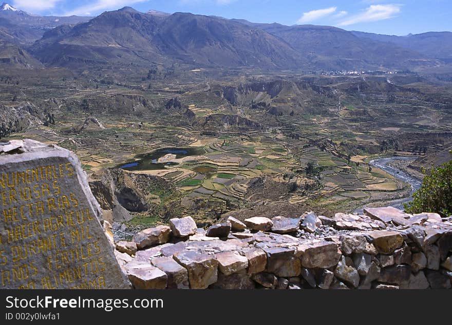 Canyon and Andes in South Peru. Canyon and Andes in South Peru