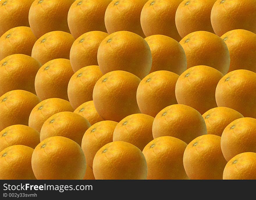 Pile of oranges.