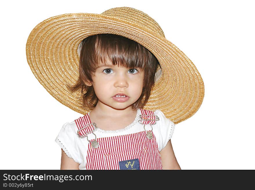 Toddler playing dress-up. Toddler playing dress-up