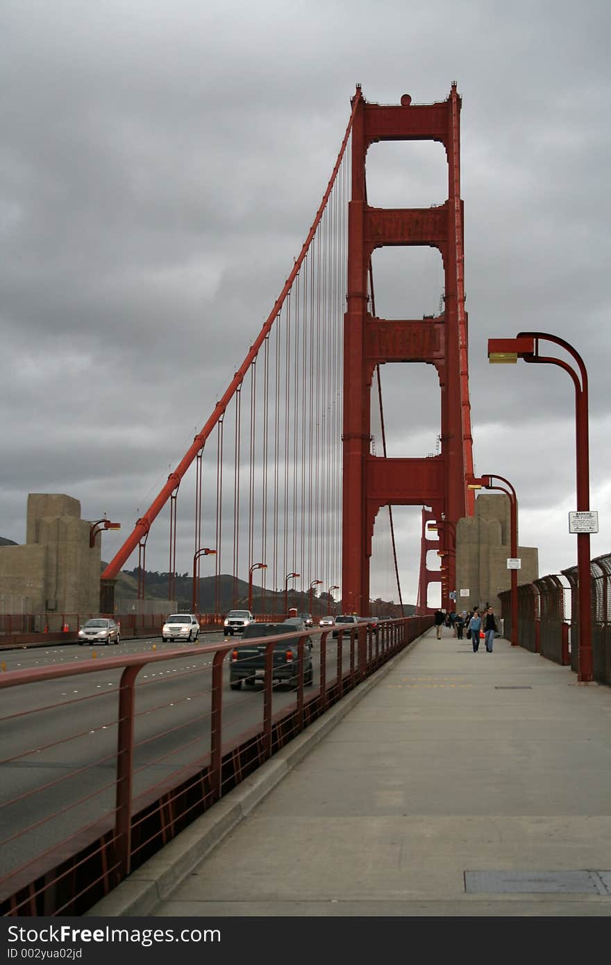 Golden Gate Bridge before a storm. Golden Gate Bridge before a storm