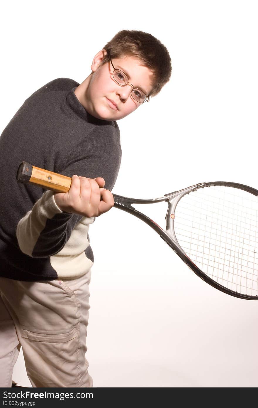 Boy With Tennis Racket