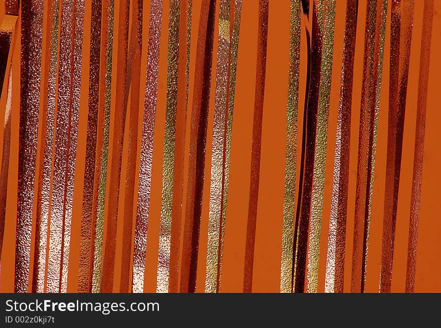 Foil streamer abstraction orange background. Foil streamer abstraction orange background