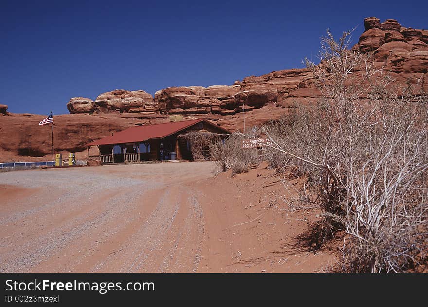 Gas station on the edge of Canyonlands National Park Utah. Gas station on the edge of Canyonlands National Park Utah