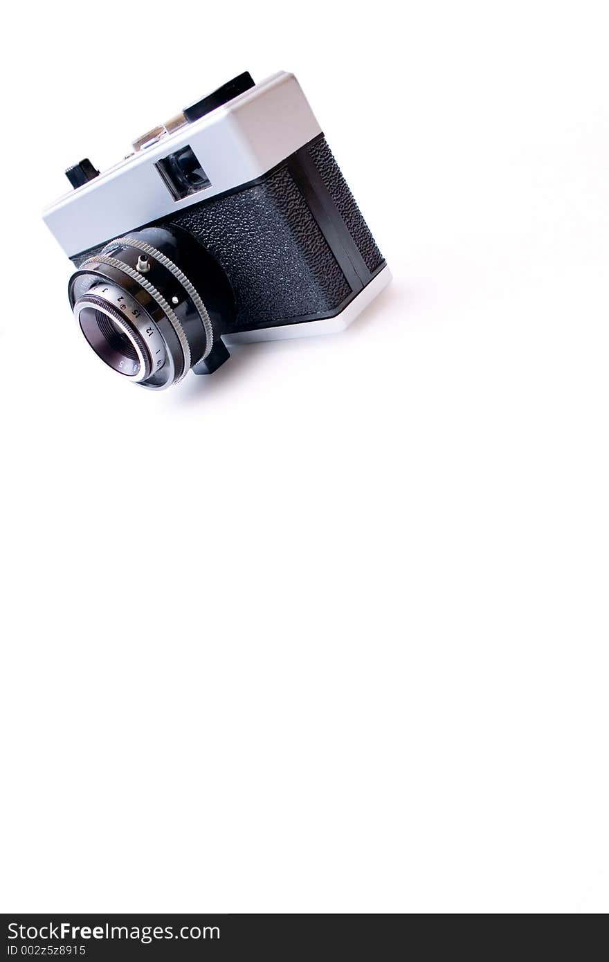 Vintage camera isolated on white background