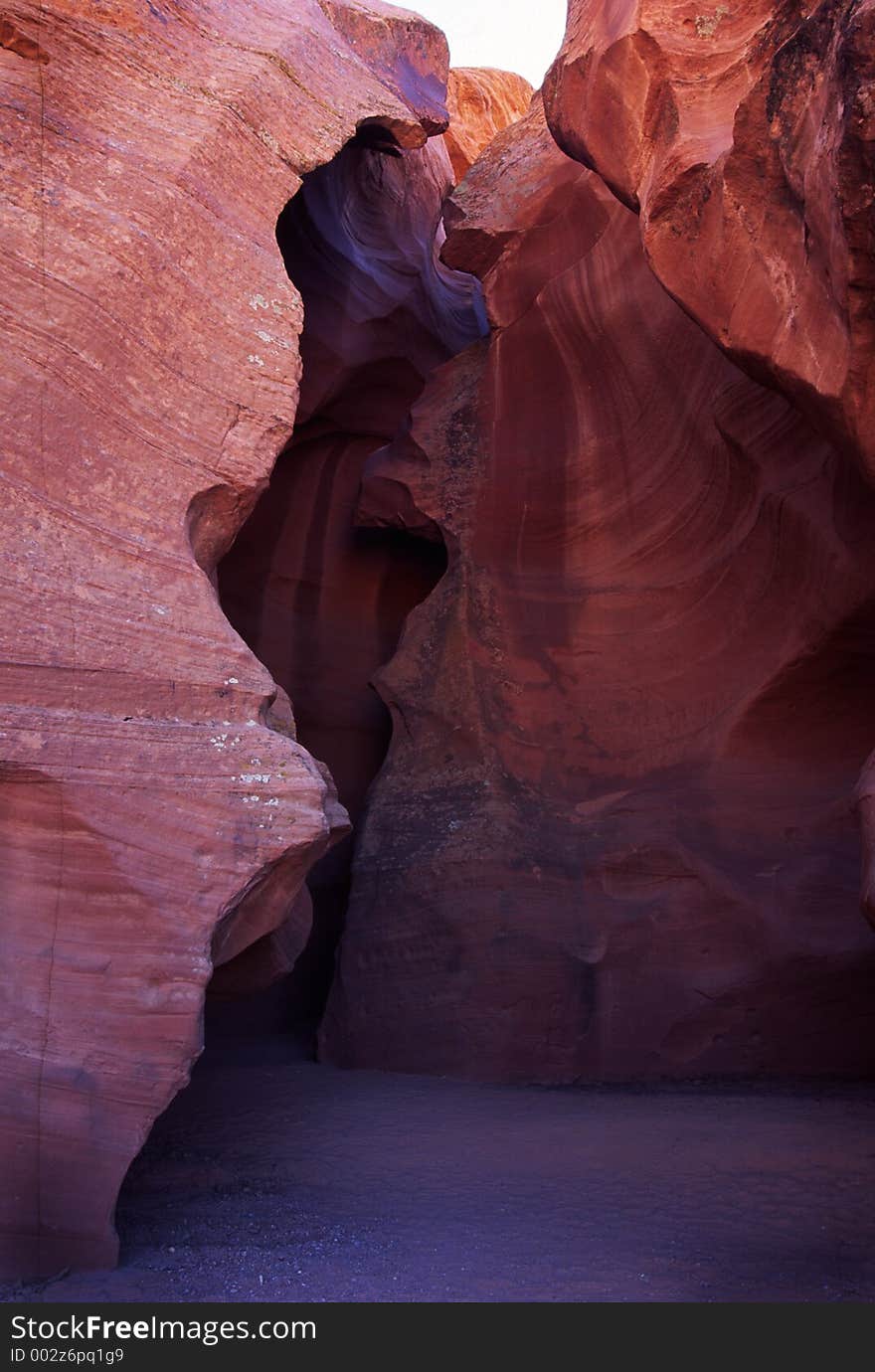 Light reflects off the sandstone walls of Antelope Canyon in northern Arizona. Light reflects off the sandstone walls of Antelope Canyon in northern Arizona.