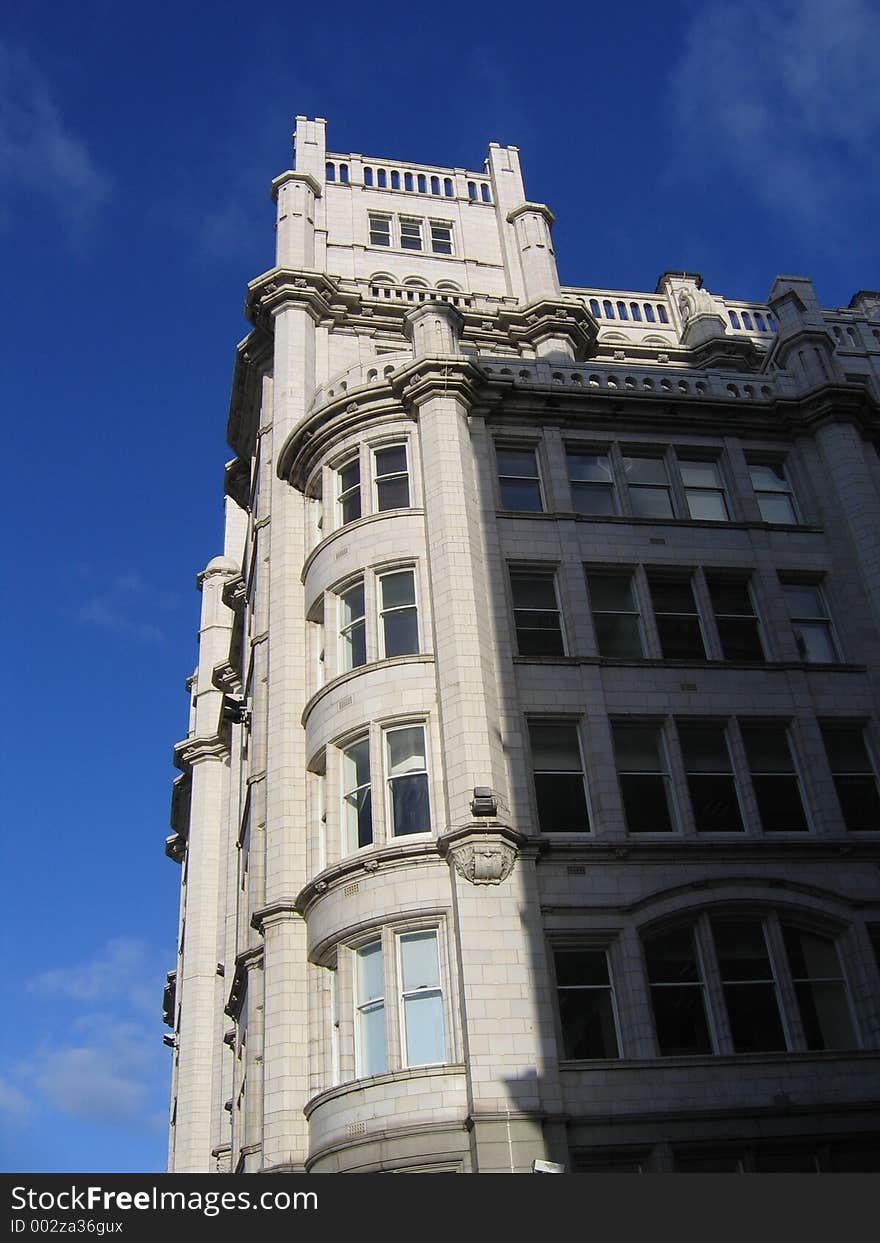 Historic Grey Stone Building in Liverpool England