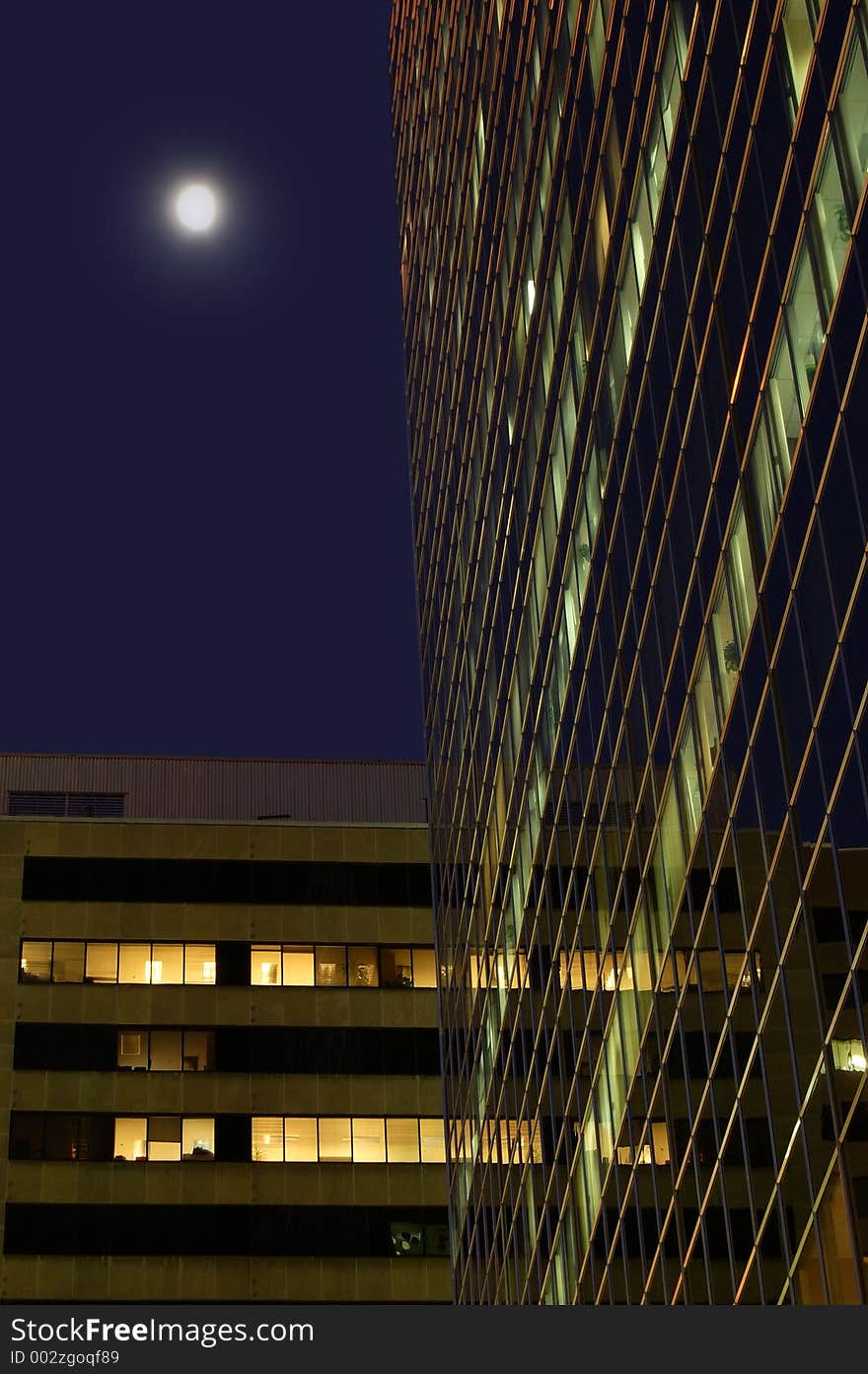 Moon Beside Buildings