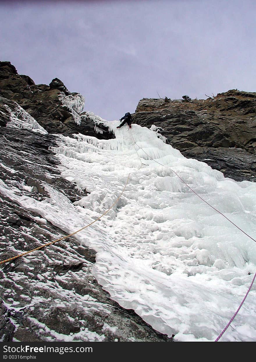 Ice climber, Banff Canada. Ice climber, Banff Canada