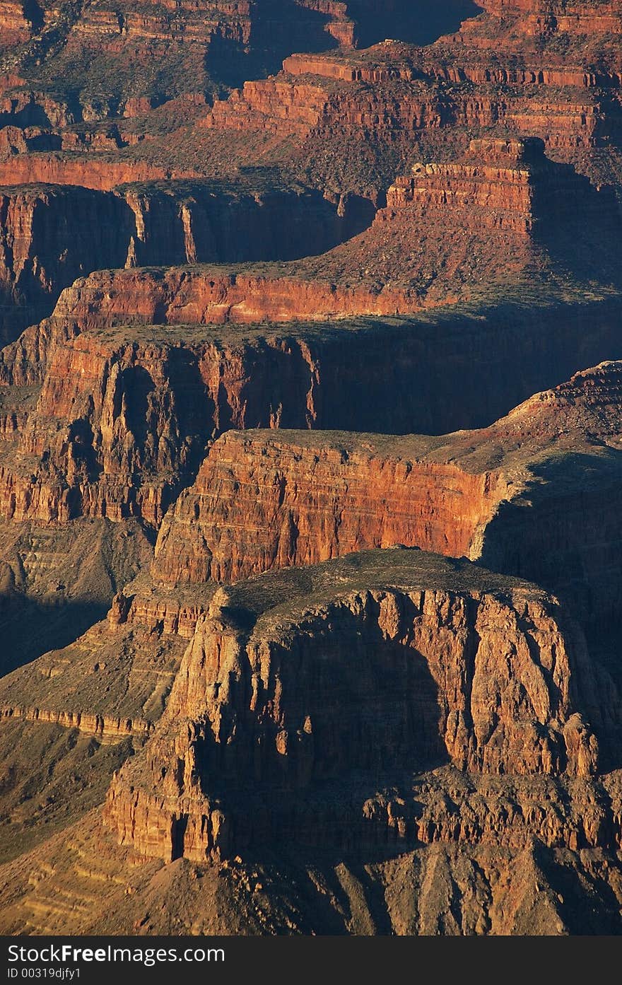 The Grand Canyon shot at sunset