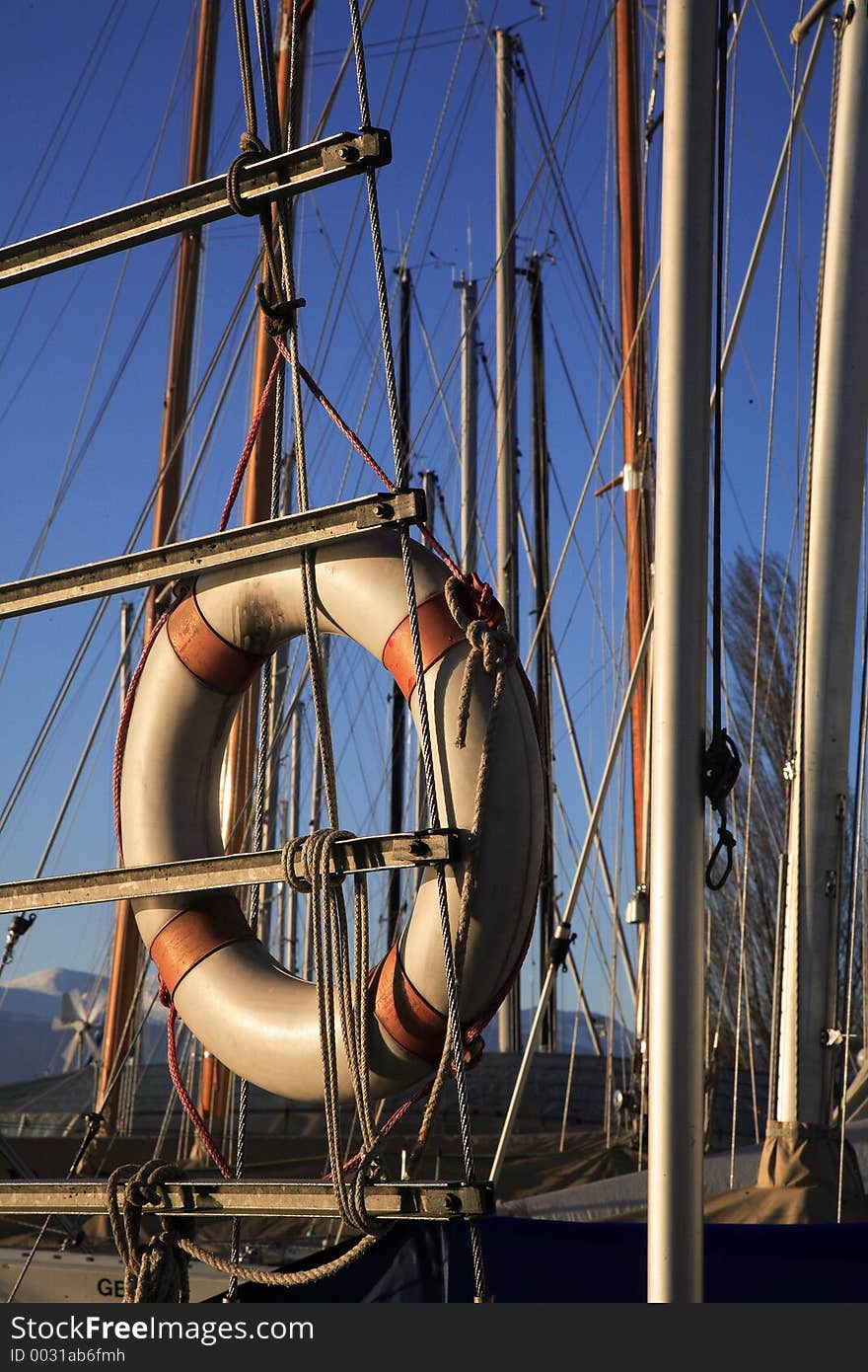 Rescue Buoy On The Port