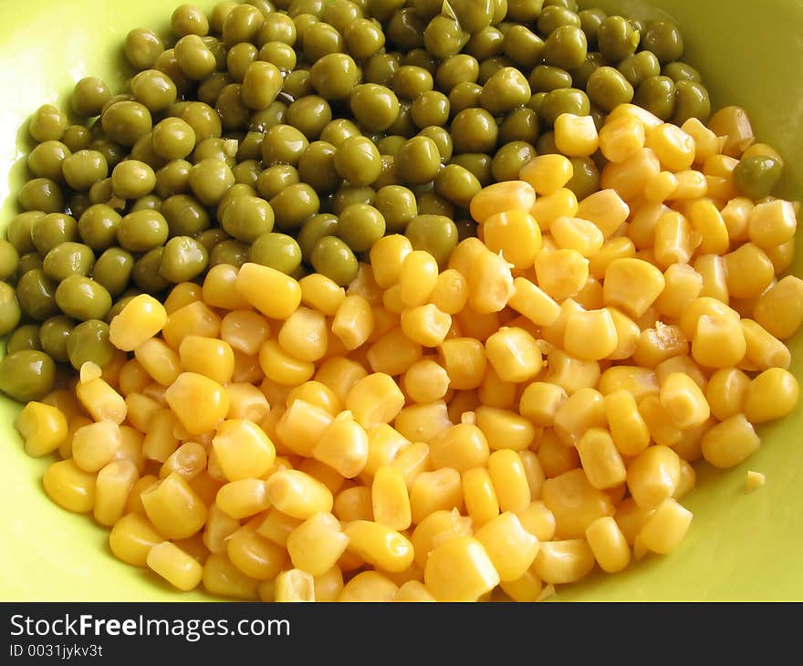 Peas and corn