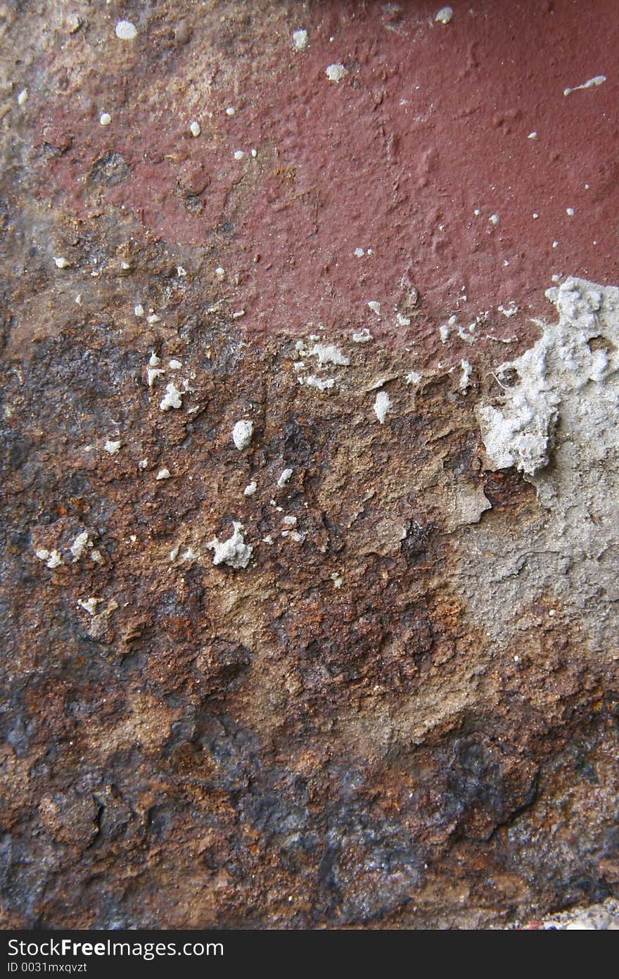 Rusted Caustic Metal With Peeling Paint