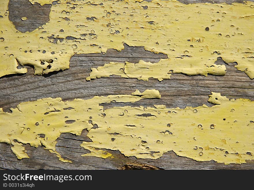 Yellow Peeling Warped Wood