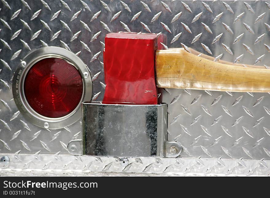 Axe and Tail Light on a firetruck