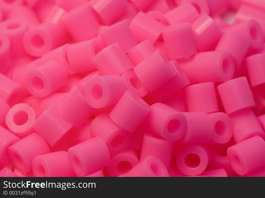 Pink Plastic Beads