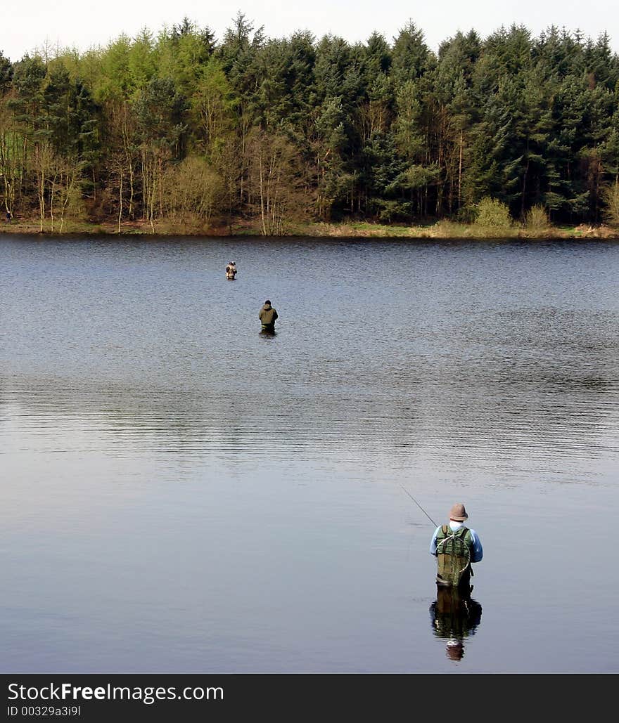 Angling in Fenistone reservoir