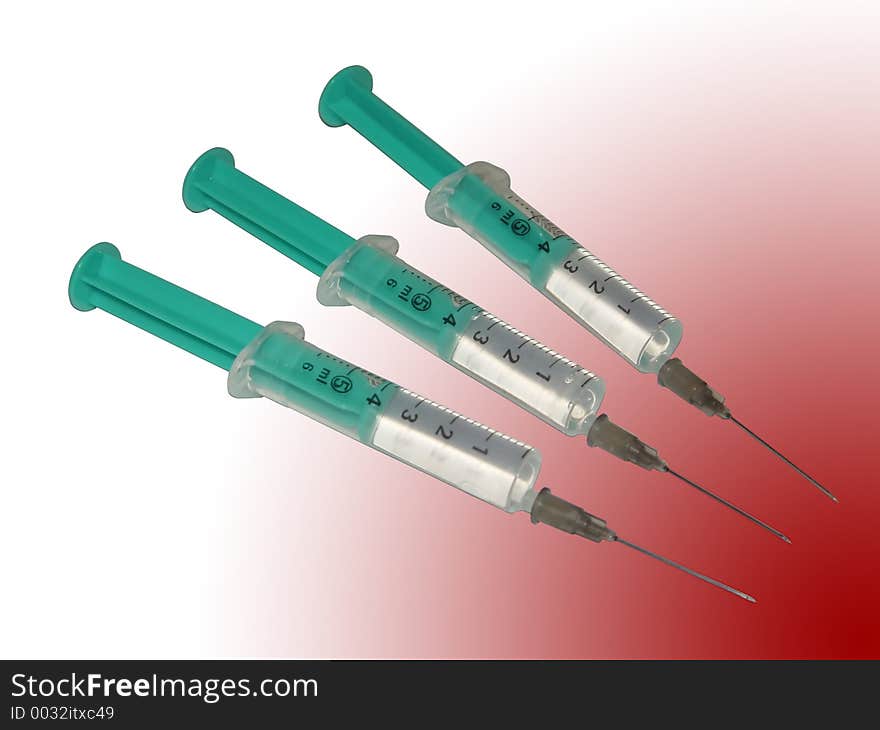 Three syringes