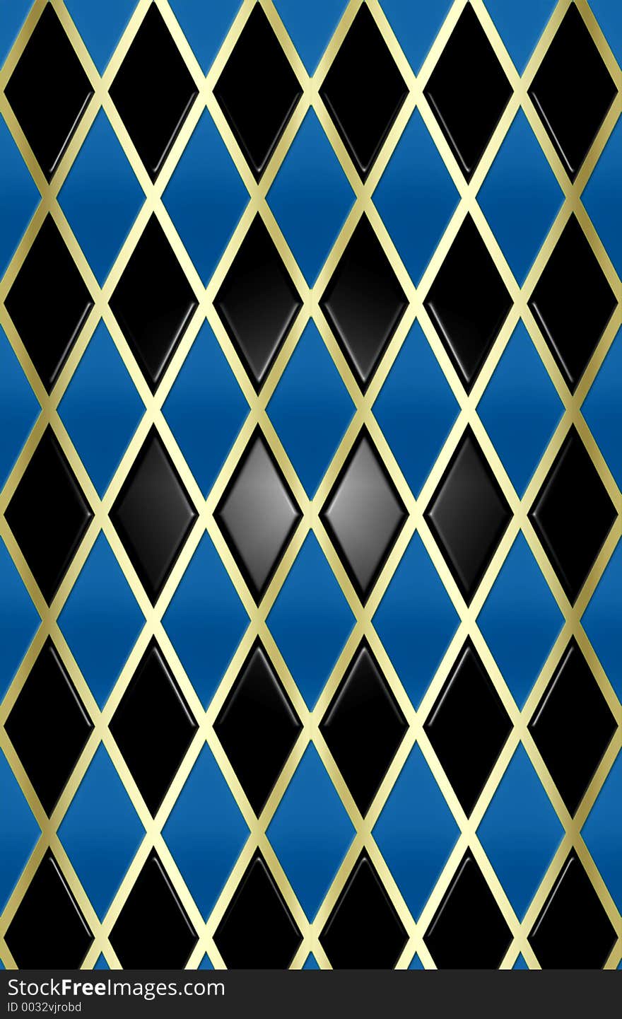 3-d black & blue harliquin pattern. 3-d black & blue harliquin pattern