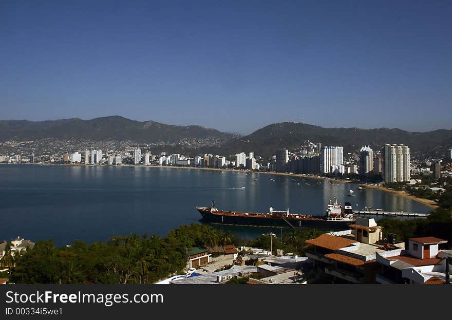 Beautifull Acapulco Bay in Mexico