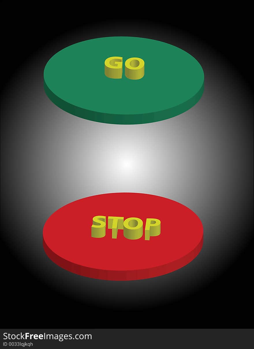 Stop and go buttons