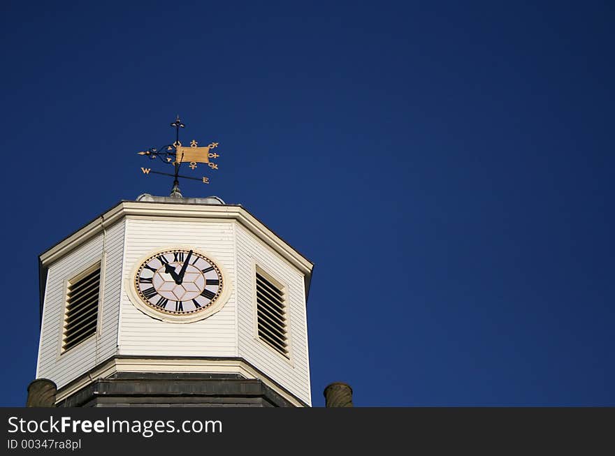 Clock Tower And Blue Sky