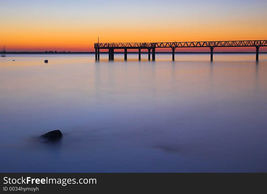 Dock at sunset