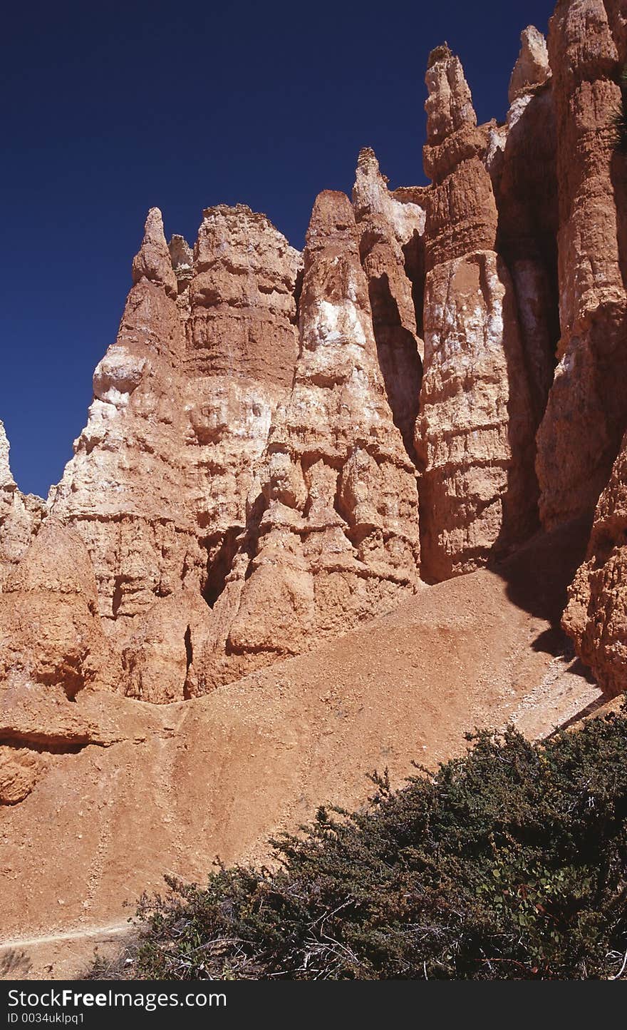 Fragile rock in the Bryce Canyon National Park Utah