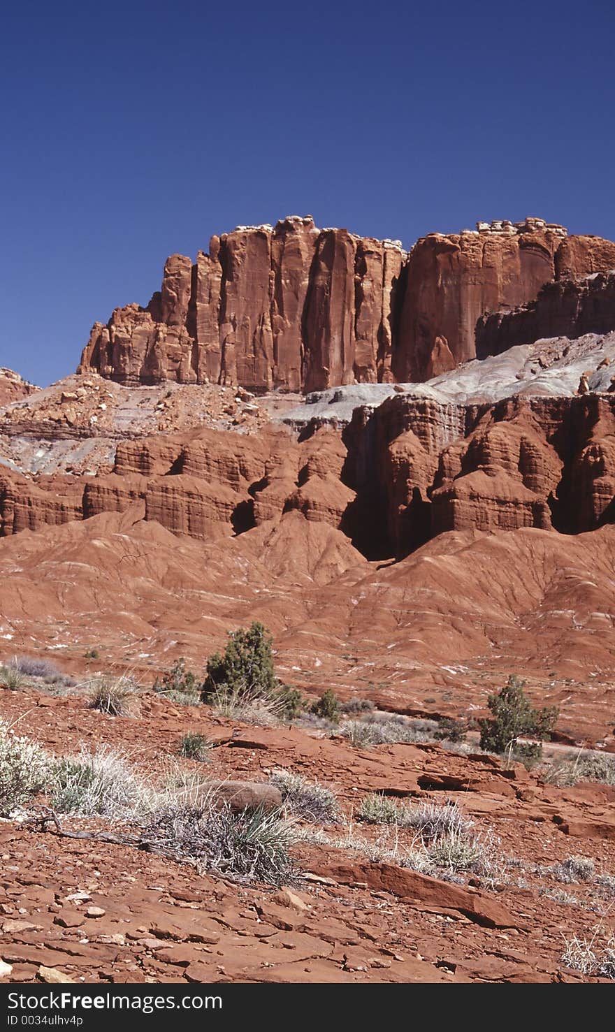 Rock formation in the Capitol Reef National Park in Utah