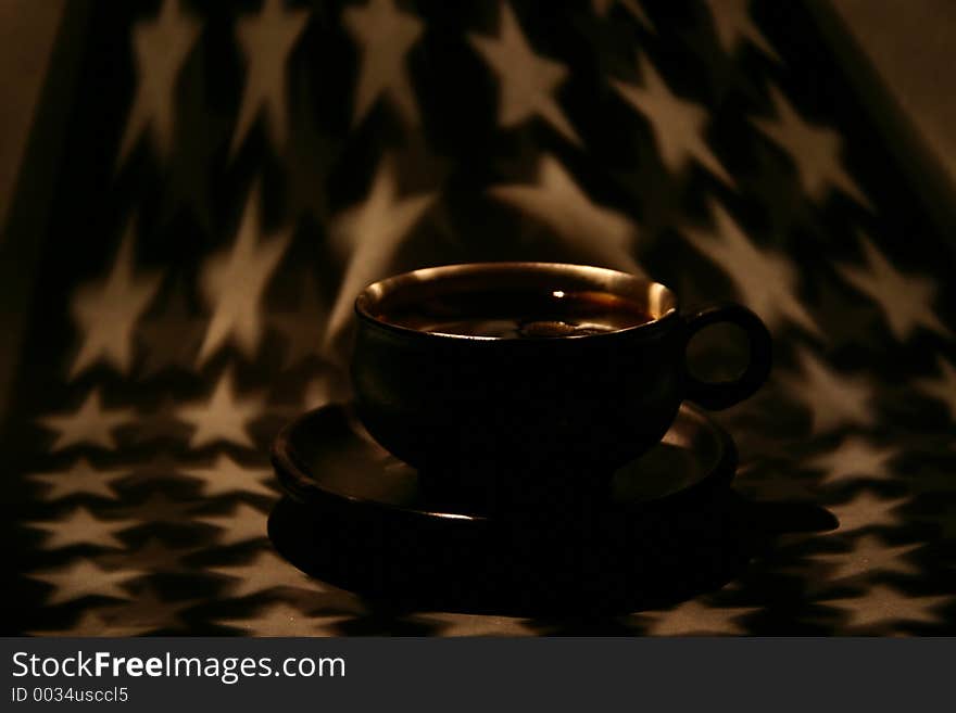 A coffee-cup in starlight