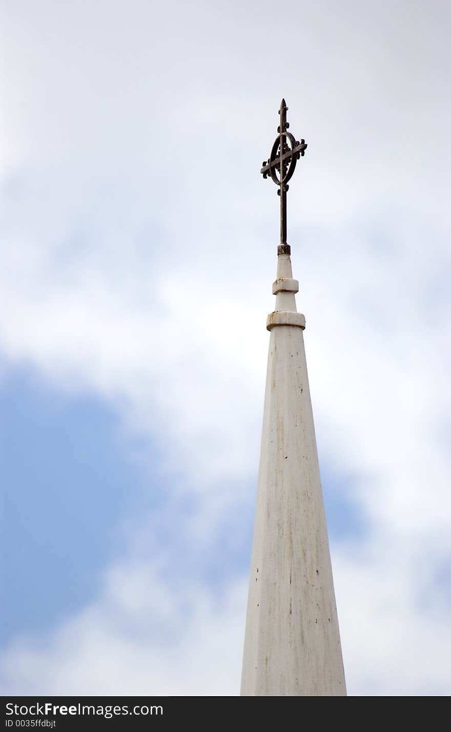 Clouds and cross. Clouds and cross