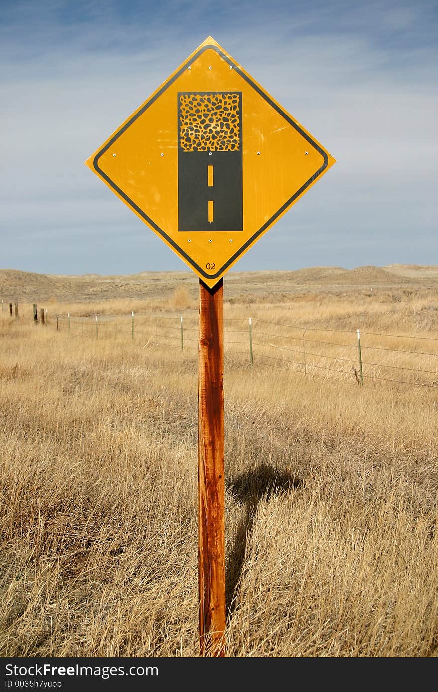 Pavement Ends Sign