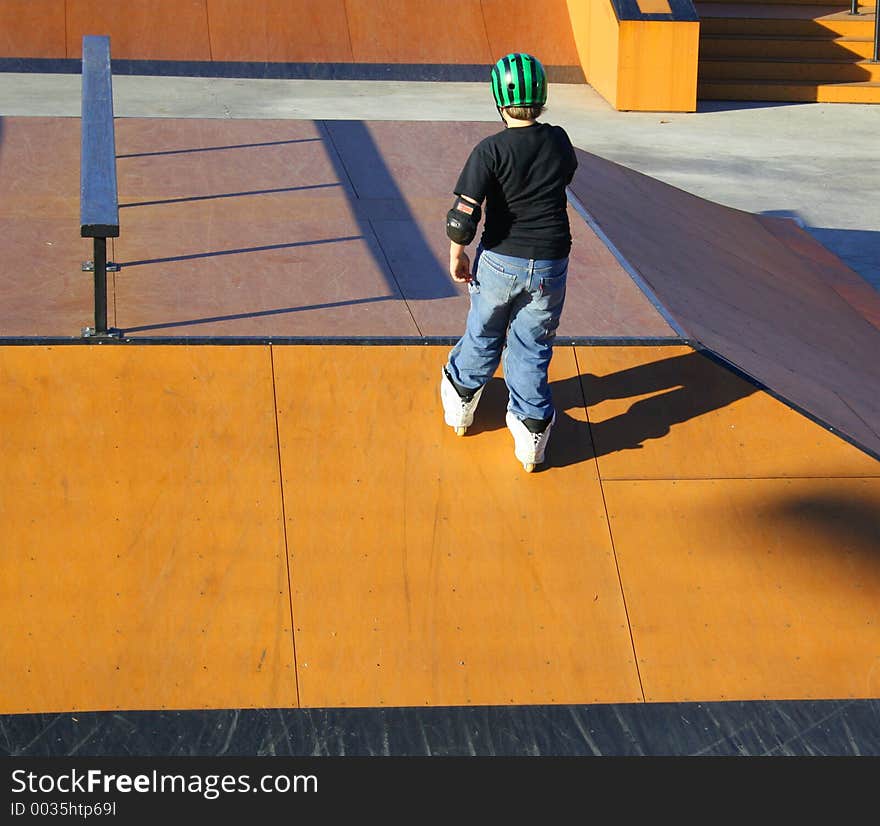 Skate park Rollerblading. Skate park Rollerblading.