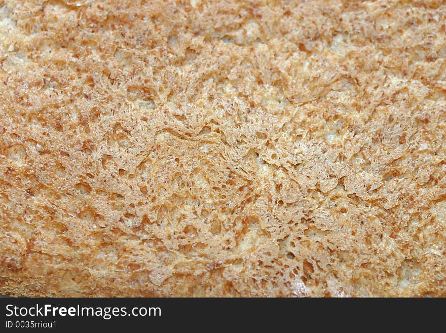 Macro of a slice of wholemeal bread