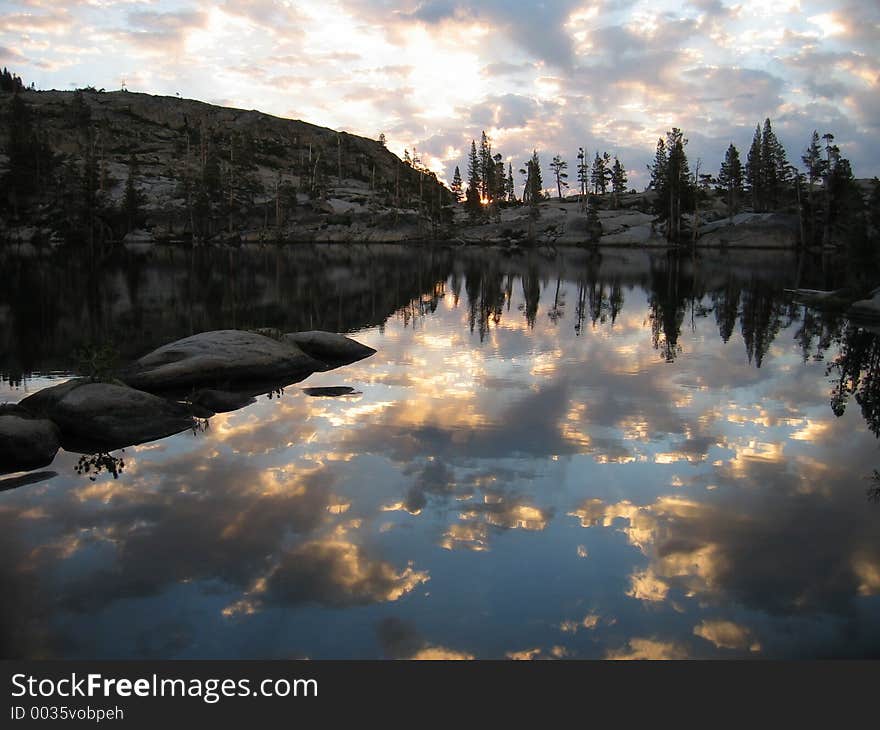 Sunrise on Paradise lake