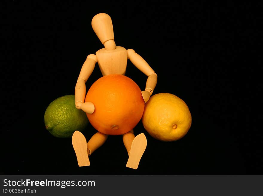 Manikin And Fruit