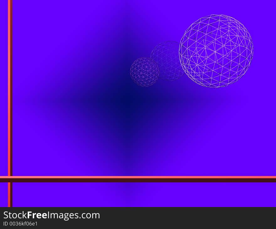 Background with lines and wired spheres. Background with lines and wired spheres