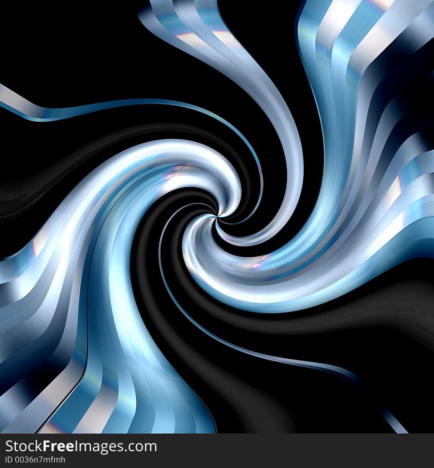 Black & Blue Swirl Background