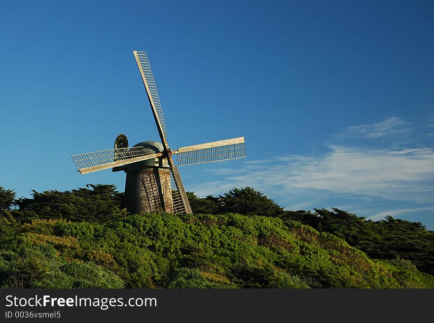 An old windmill in Golden Gate Park, San Francisco