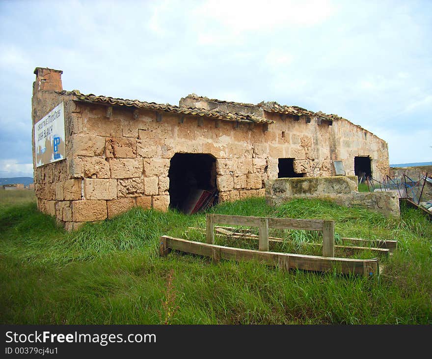 Abandoned rustic house in the country in Majorca. Abandoned rustic house in the country in Majorca