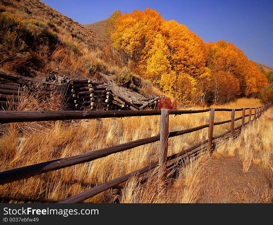 Old townsite near Ketchum Idaho in fall. Old townsite near Ketchum Idaho in fall.