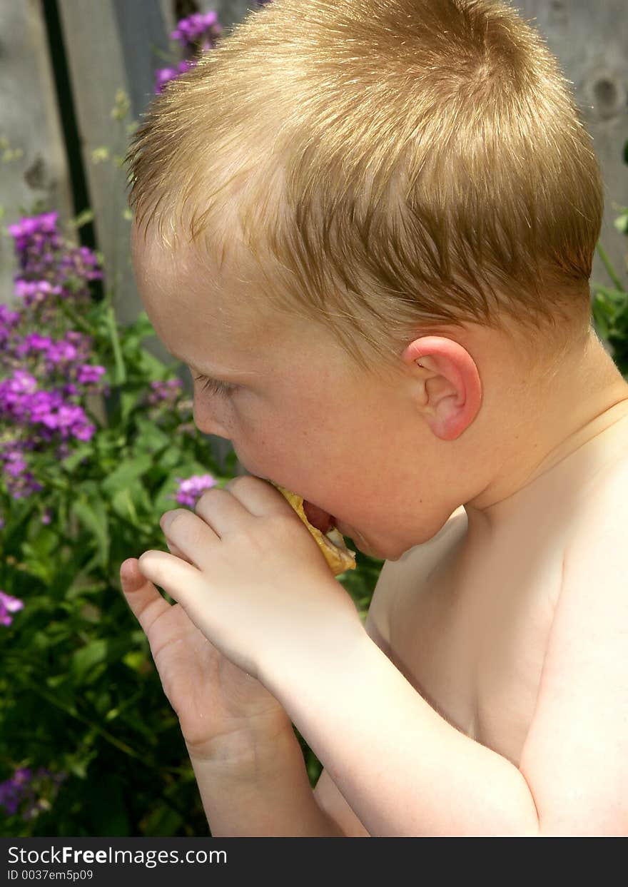 Child enjoying icecream. Child enjoying icecream