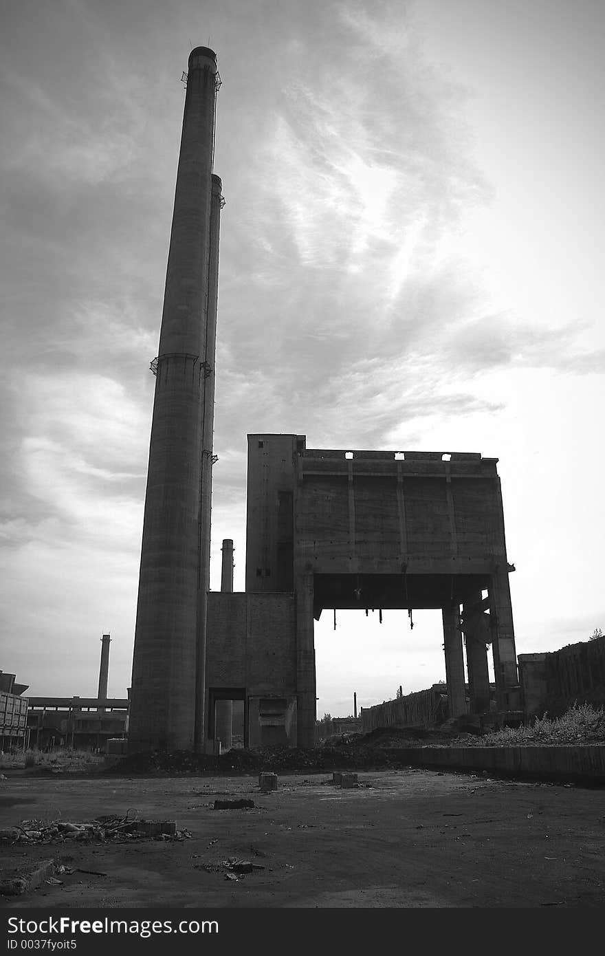 An old romanian abandoned factory. An old romanian abandoned factory